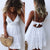Never Needy Casual Sleeveless Strap Dress | White