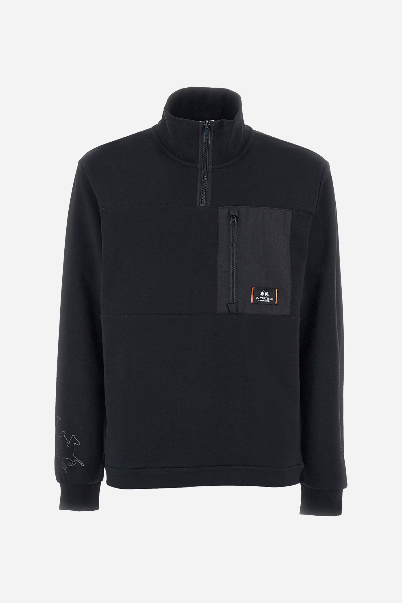 La Martina Sweatshirt with Stand-up Collar | Black