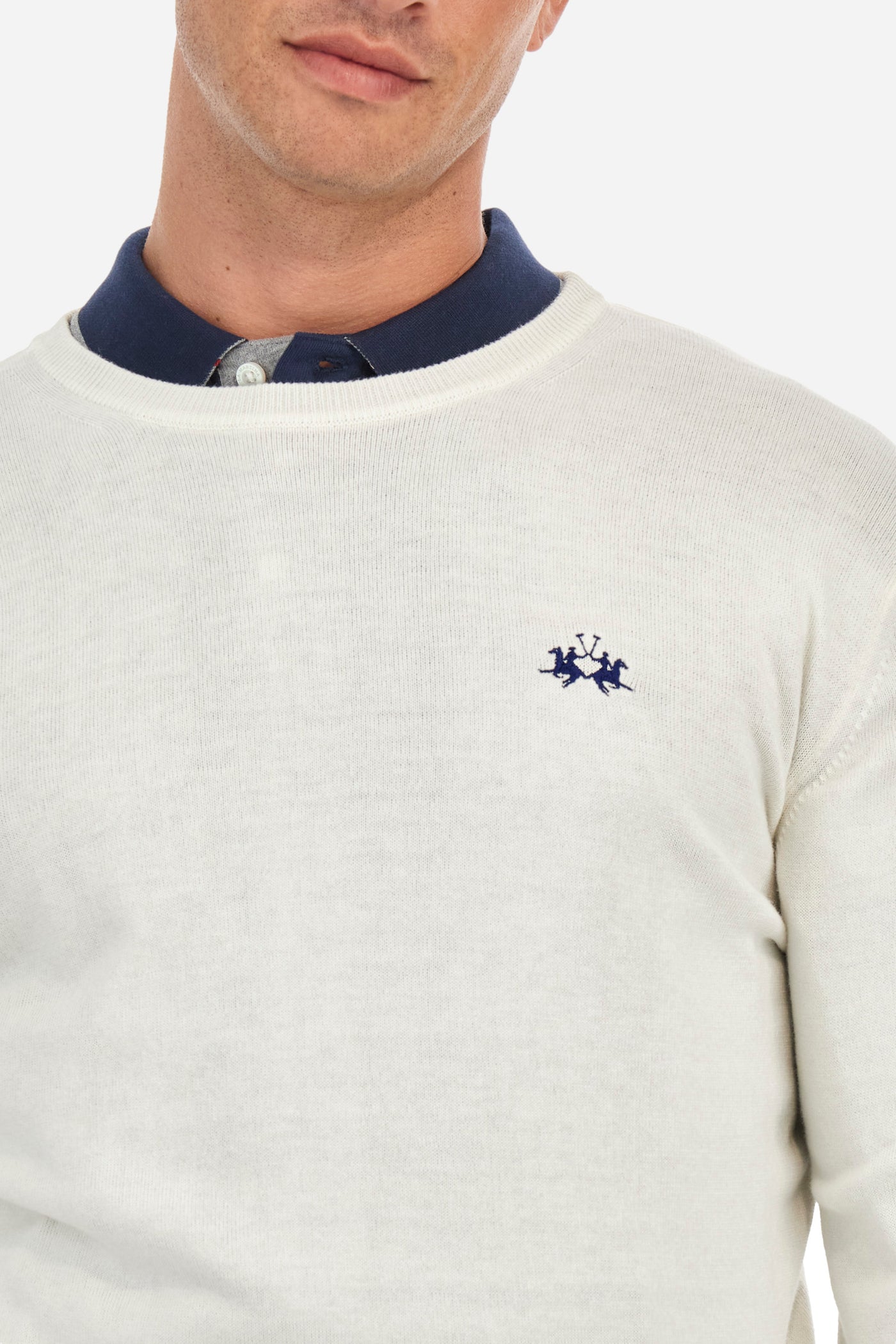 La Martina Pullover with Logo | White