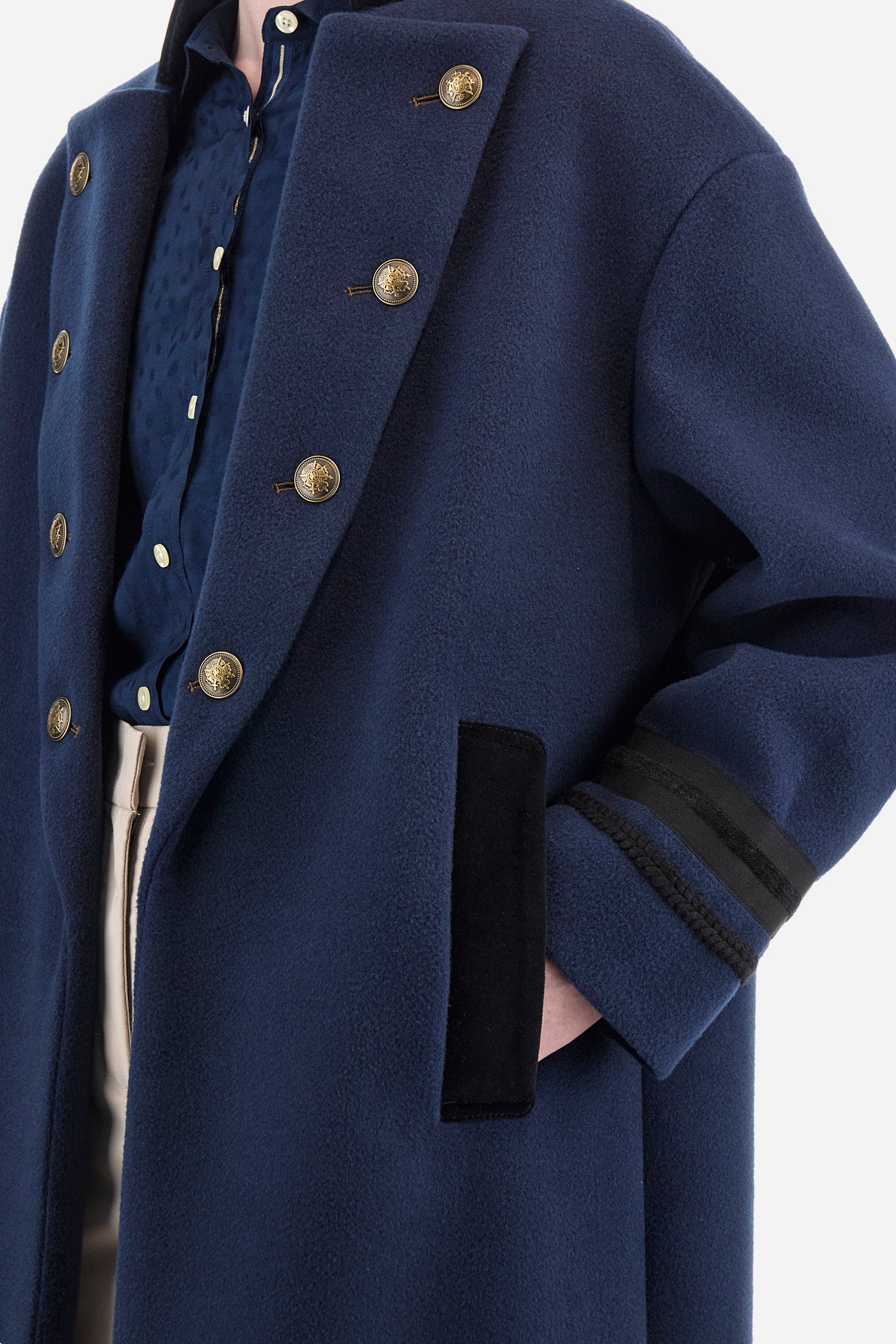 La Martina Regular Fit Guards Coat in Synthetic Fabric | Navy