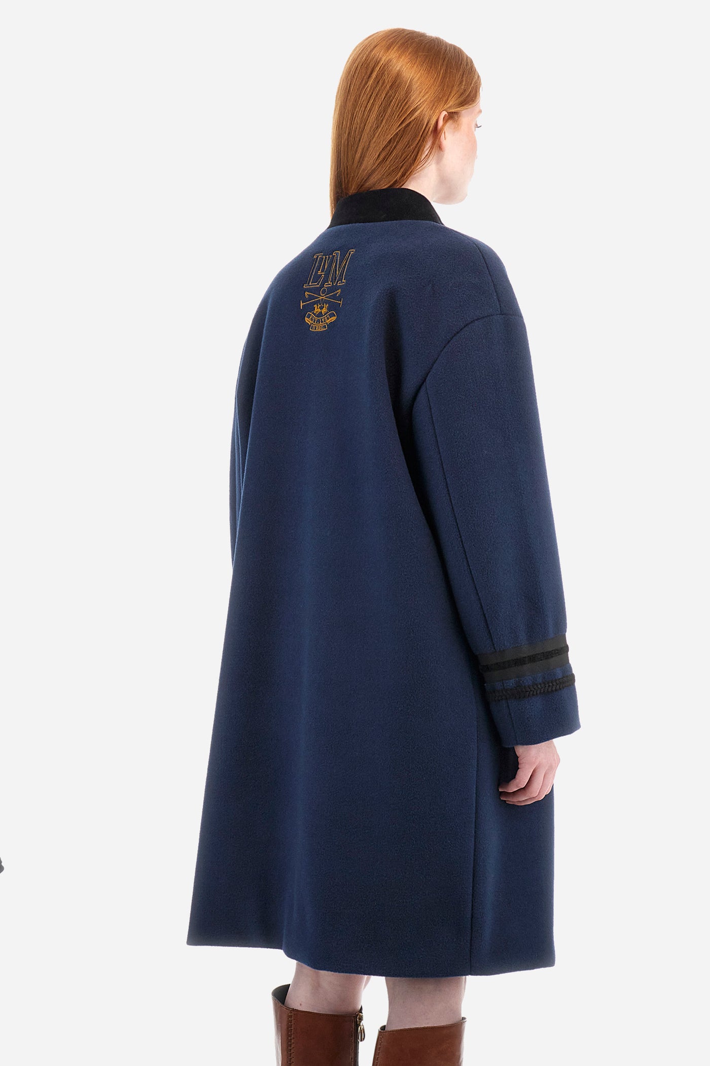 La Martina Regular Fit Guards Coat in Synthetic Fabric | Navy