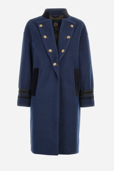 La Martina Regular Fit Guards Coat in Synthetic Fabric | Navy