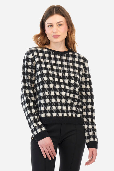 La Martina Women's Checked Knitwear | Black/White