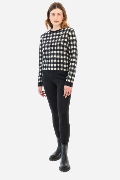 La Martina Women's Checked Knitwear | Black/White