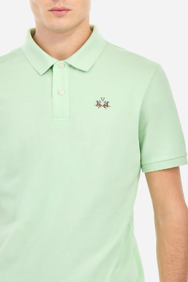 La Martina Slim Fit Cotton Piqué Polo Shirt - Eduardo | Pastel Green