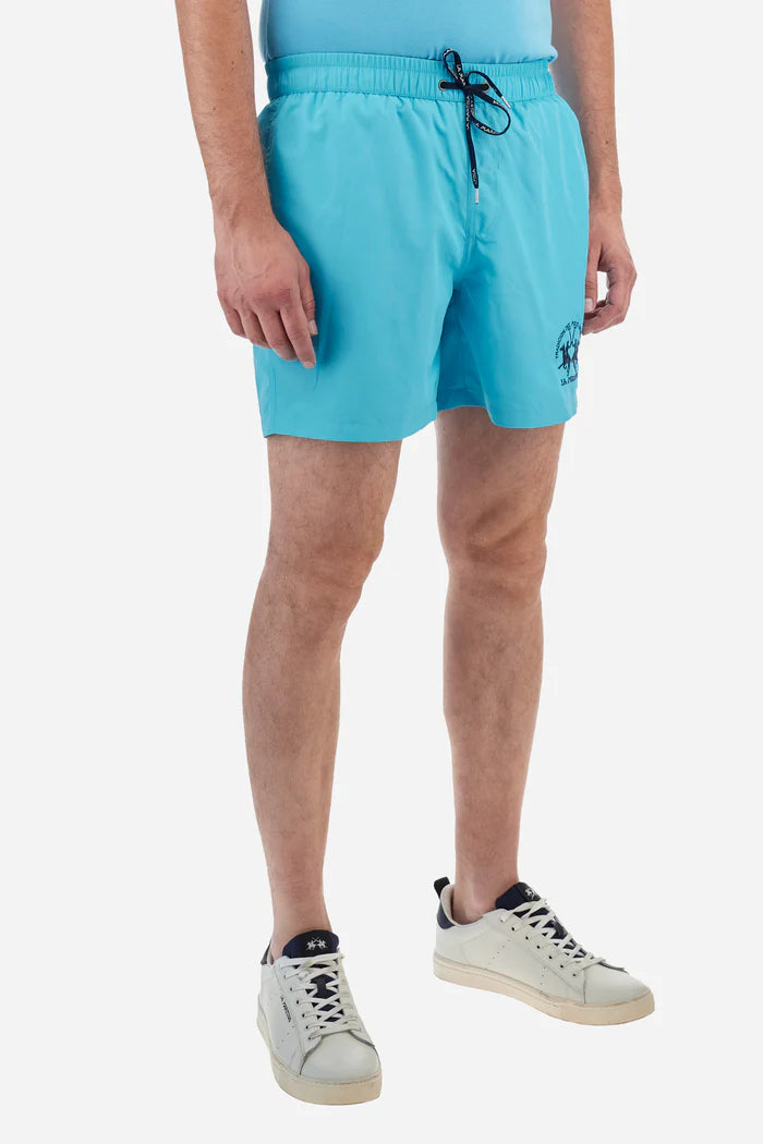 La Martina Regular Fit Nylon Swimsuit - Clint | Turquoise