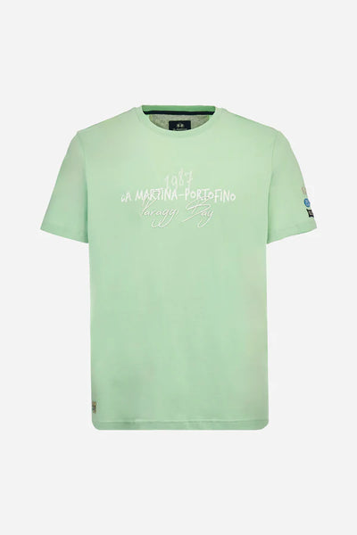 La Martina Regular Fit Cotton Jersey T-shirt - Algar | Pastel Green
