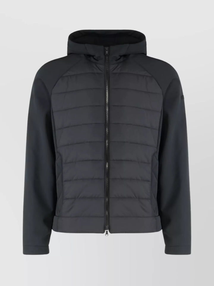 Paul & Shark Re-shark shell Hybrid Jacket with Moon Badge | Black