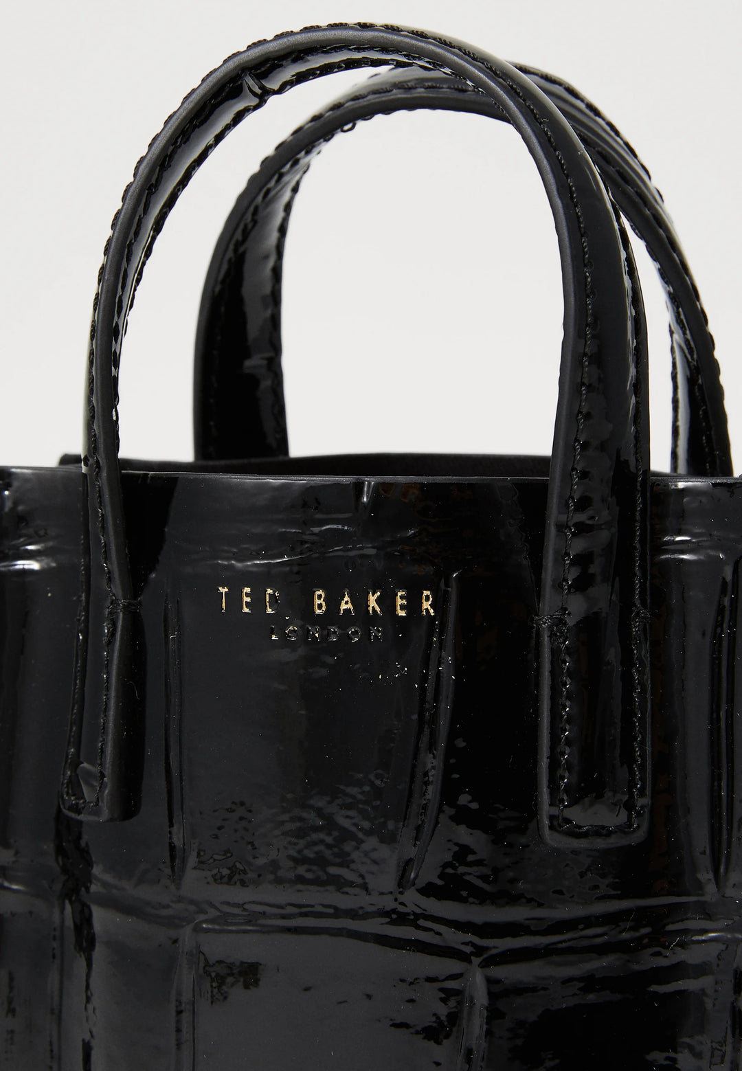 Ted Baker Viienna Croc Effect Mini Icon Bag | Black