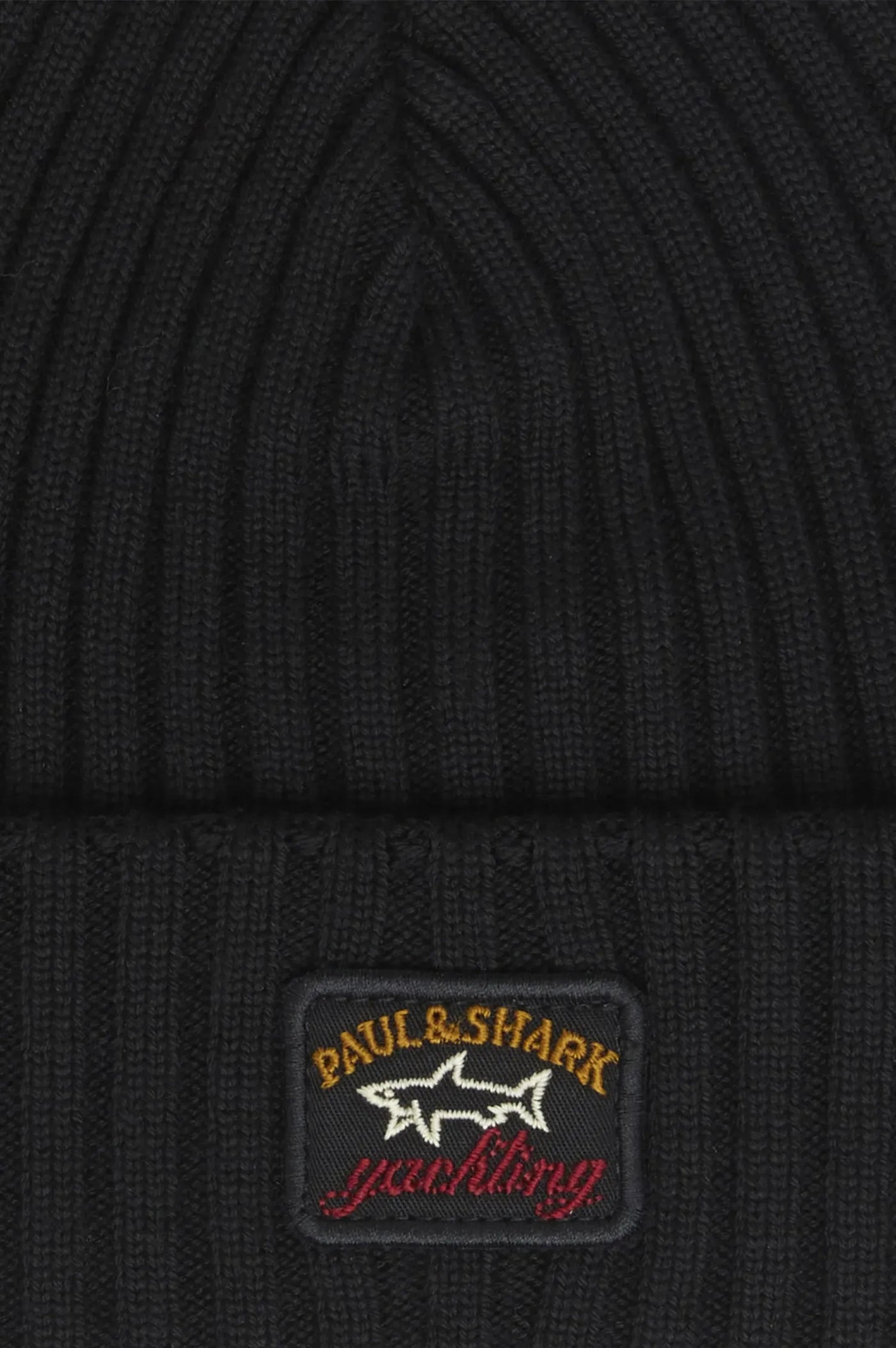 Paul & Shark Christmas Wool Scarf + Beanie Set | Black