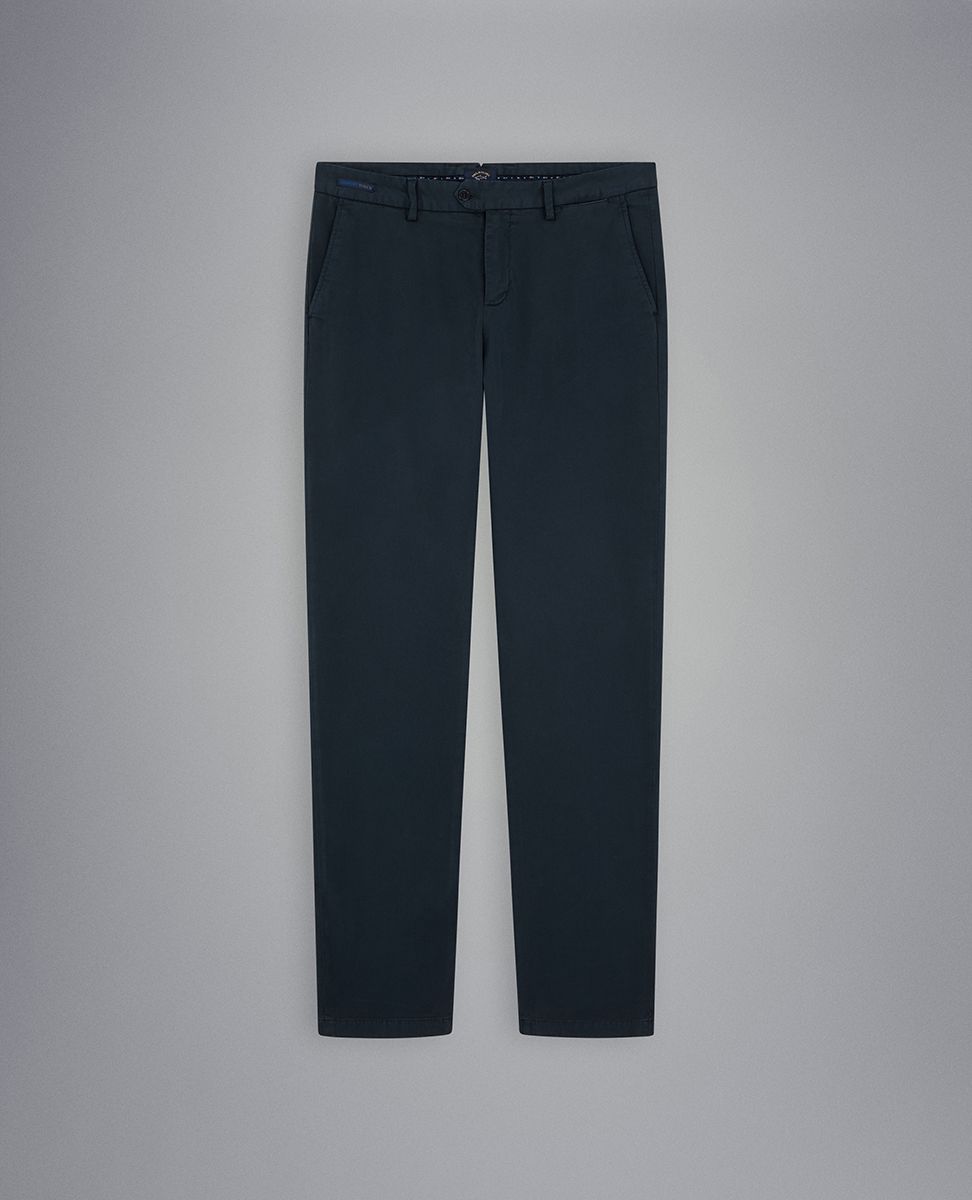 Paul & Shark Stretch Organic Cotton Soft Touch Trousers | Navy