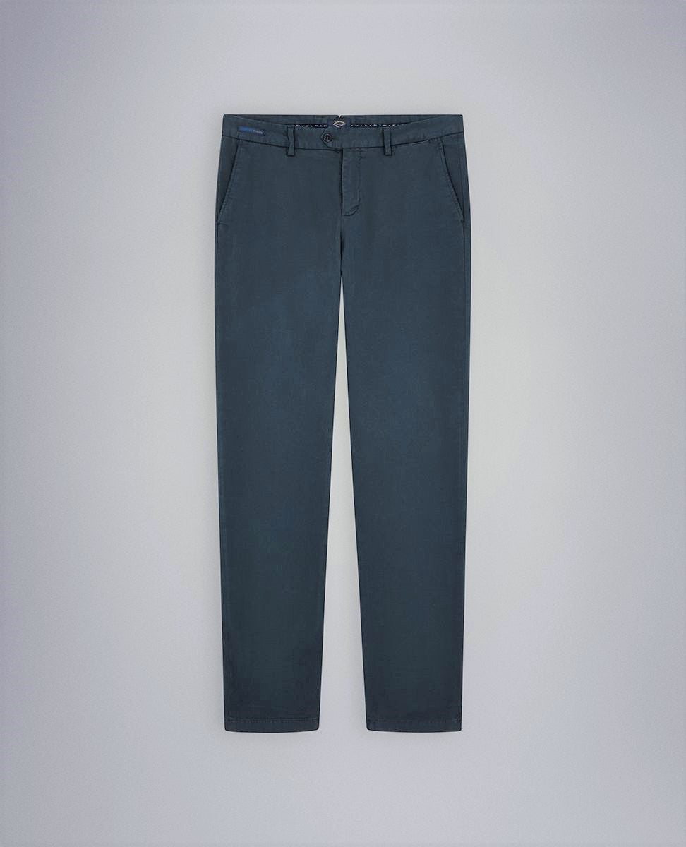 Paul & Shark Stretch Organic Cotton Soft Touch Trousers | Blue