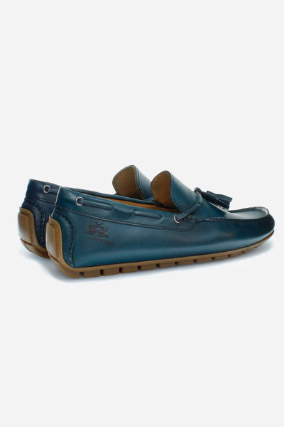La Martina Men's Loafers in Leather | Navy
