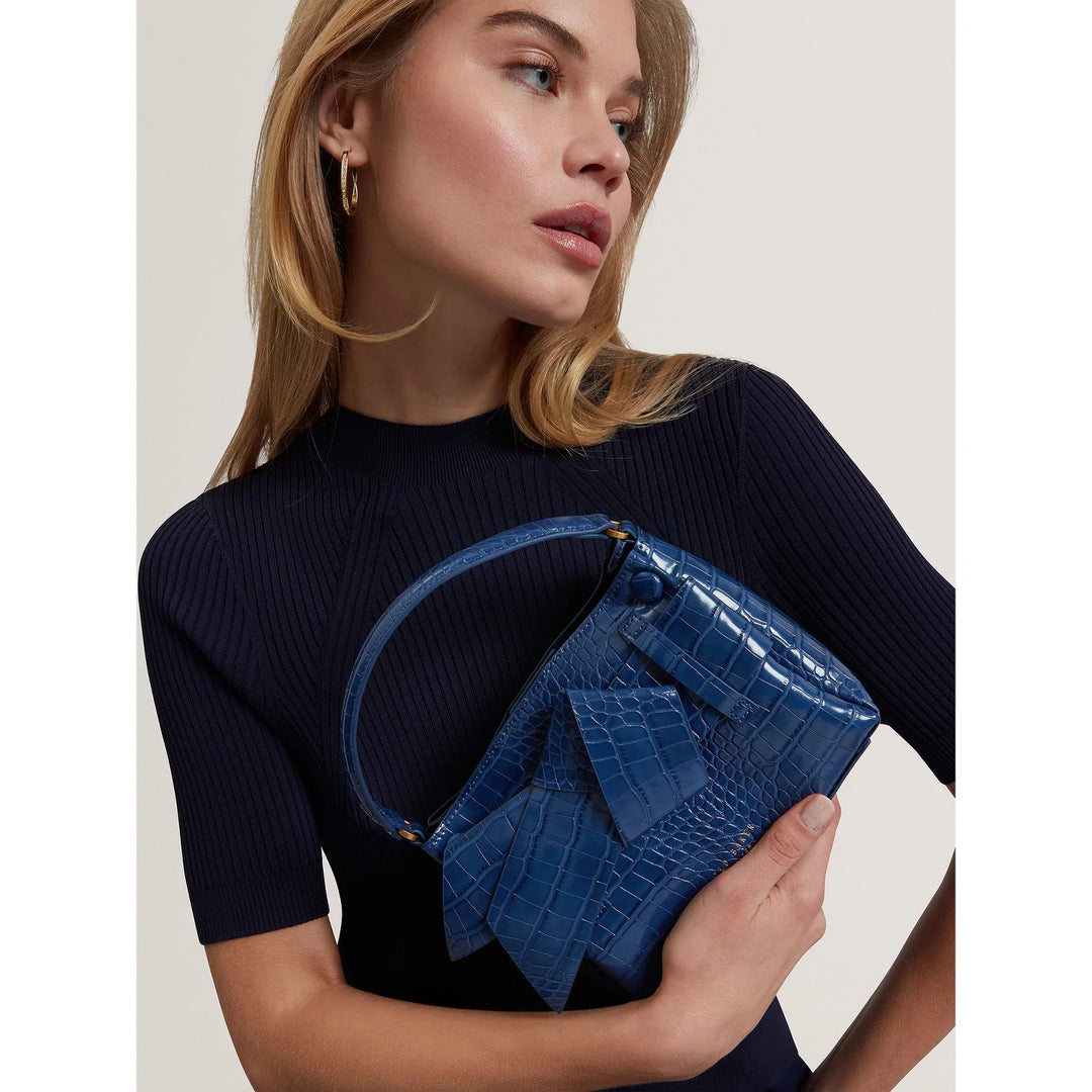 Ted Baker Ssansa Knot Bow Mini Top Handle Bag | Dark Blue