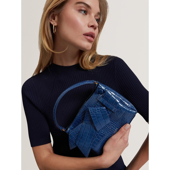 Ted Baker Ssansa Knot Bow Mini Top Handle Bag | Dark Blue