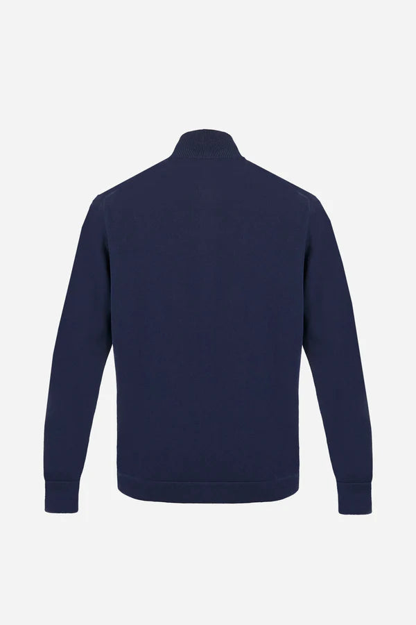 La Martina Regular Fit Jumper in Cotton - Yochanan | Navy