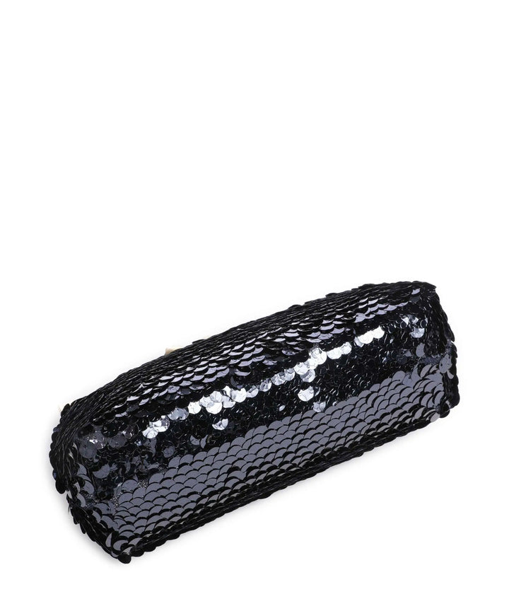 Ted Baker Sequinz Rose Detail Sequin Clutch Bag | Navy
