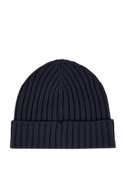 Paul & Shark Moon Badge Soft Cool Touch Beanie | Navy