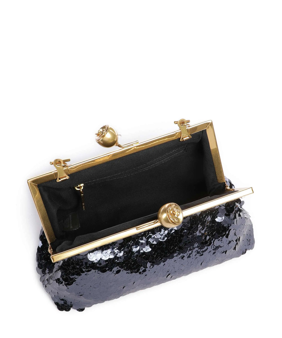 Ted Baker Sequinz Rose Detail Sequin Clutch Bag | Navy