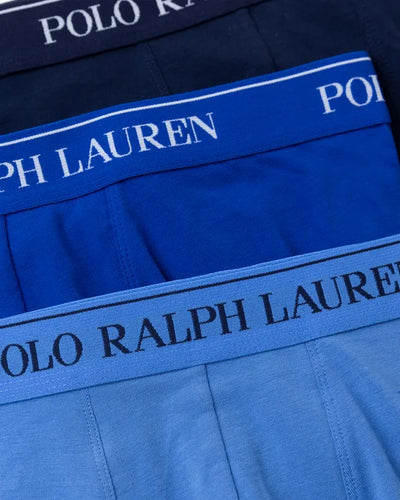 Ralph Lauren Classic Stretch-Cotton Trunk 3-Pack | Navy/Blue/Light Blue
