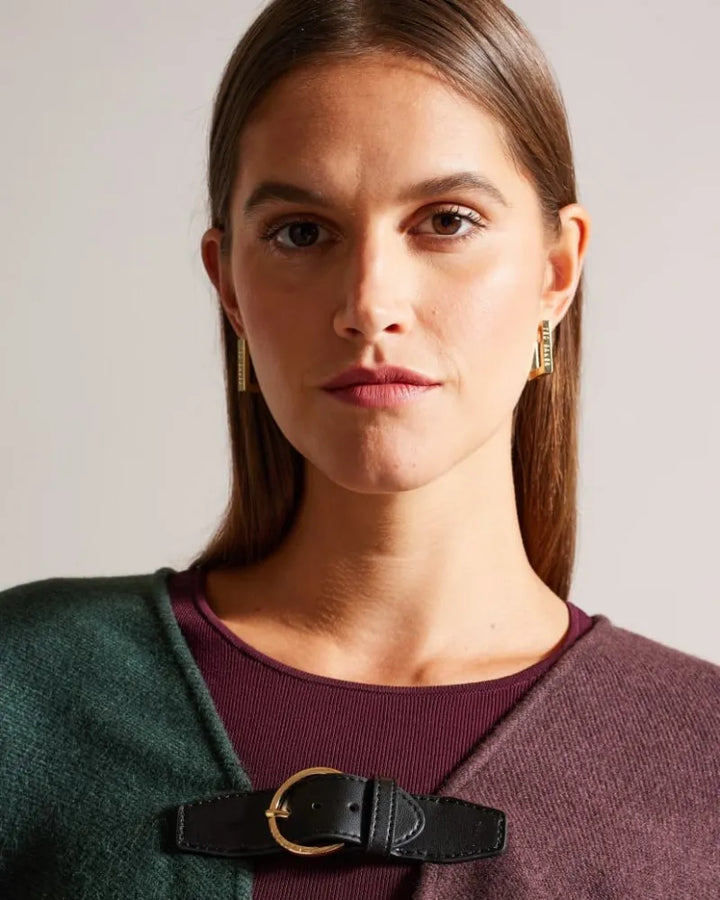Ted Baker Suffia Buckle Poncho | Dark Red