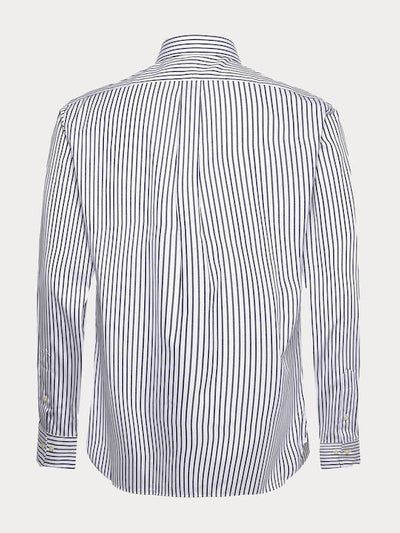 Ralph Lauren Dress Custom Fit Poplin Shirt | Blue/White