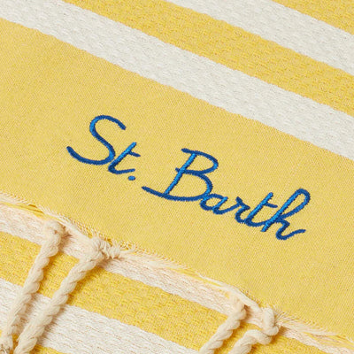 MC2 Saint Barth Fouta Classic Towel with Stripes | Yellow