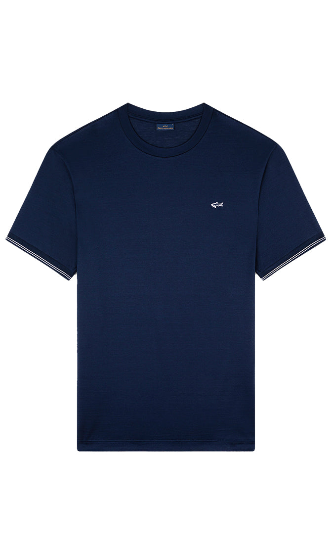 Paul & Shark Double Mercerised Jersey Cotton T-shirt | Navy