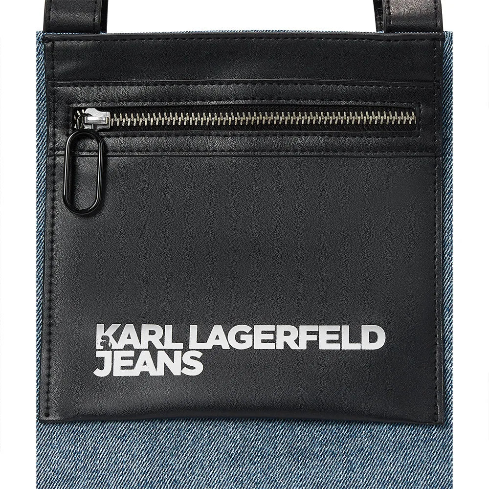 Karl Lagerfeld Pocket Shopper Denim Bag | Blue Denim