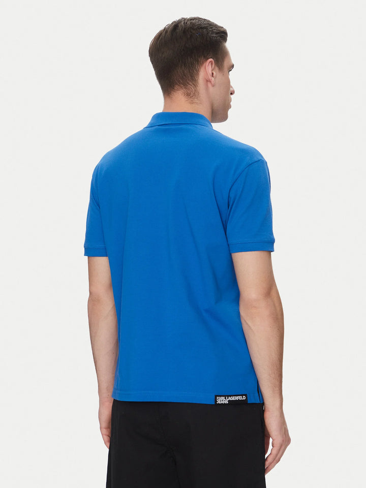 Karl Lagerfeld Logo Men's Polo | Azure Blue