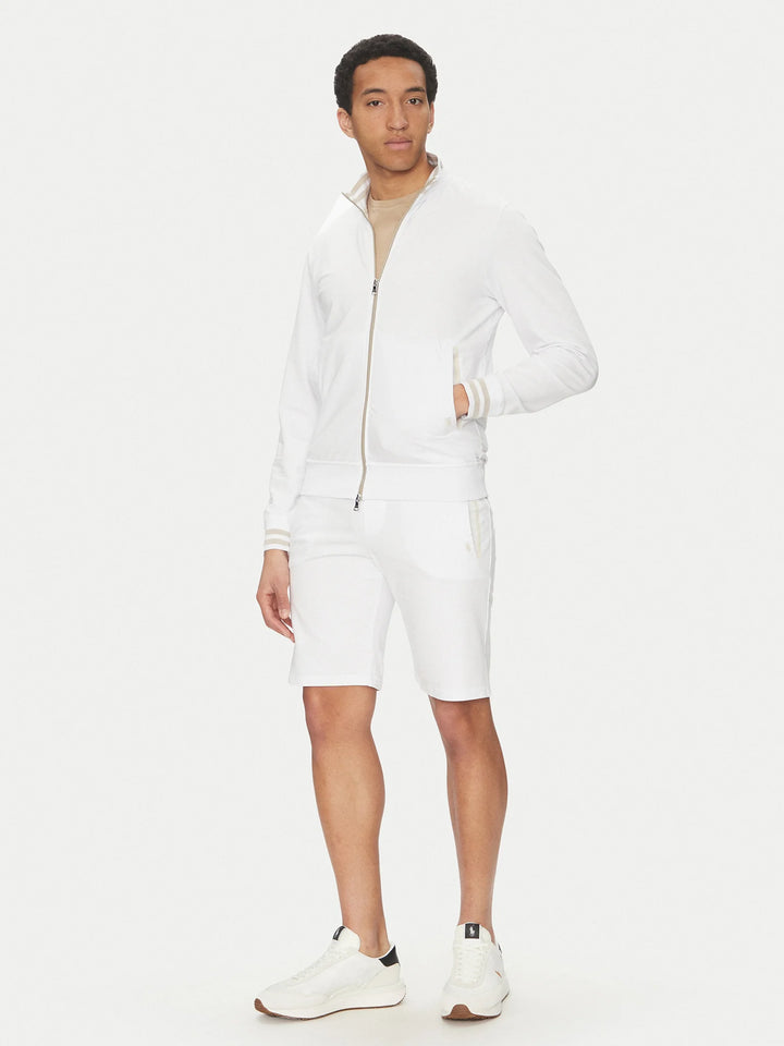 Paul & Shark XSoft Fleece Cotton Full Zip Cardigan | White