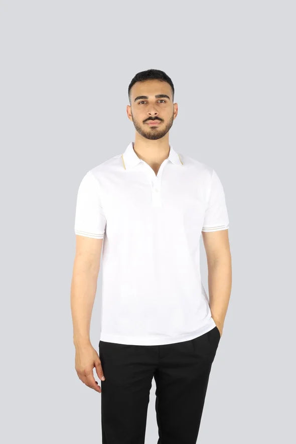 Paul & Shark Fine Piqué Cotton Polo Shirt | White