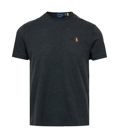 Ralph Lauren Custom Slim Fit Interlock Soft Cotton T-Shirt | Black Marl