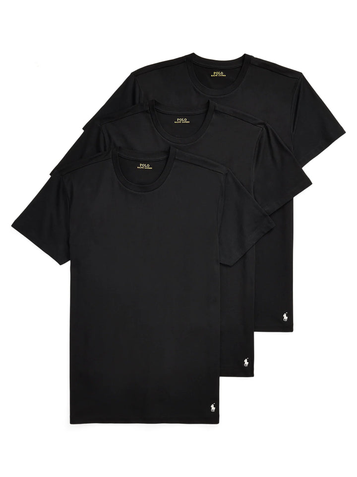 Ralph Lauren Slim Crewneck 3-Pack | Black