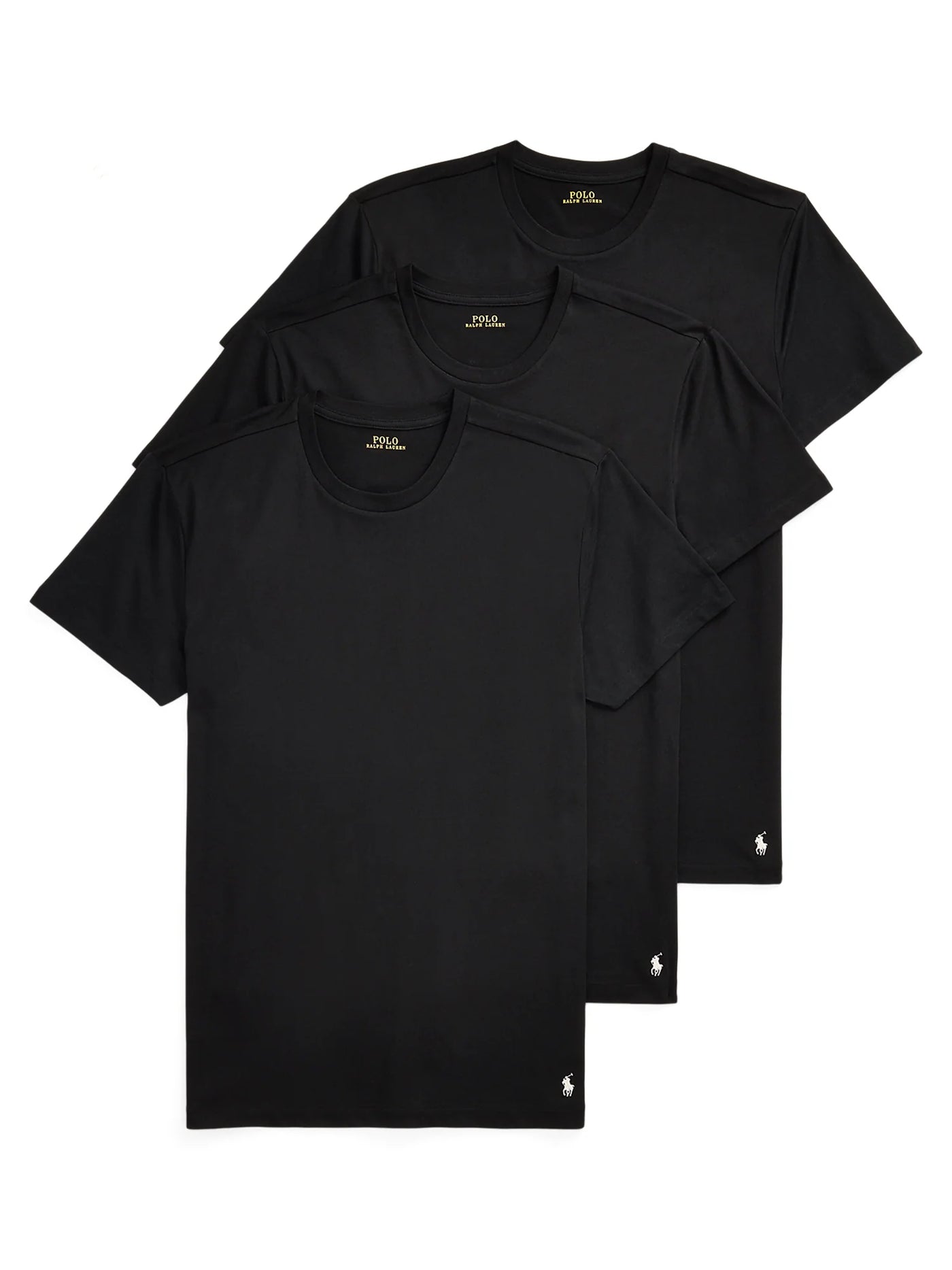Ralph Lauren Slim Crewneck 3-Pack | Black