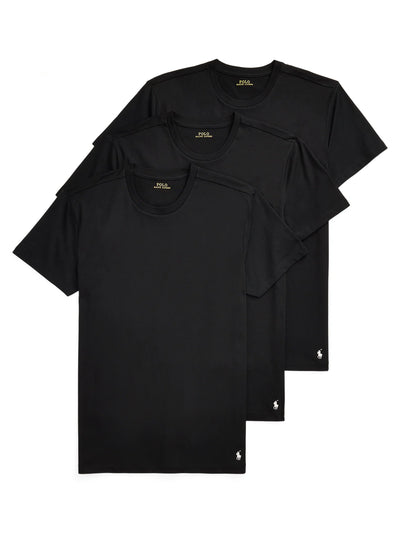 Ralph Lauren Slim Crewneck 3-Pack | Black