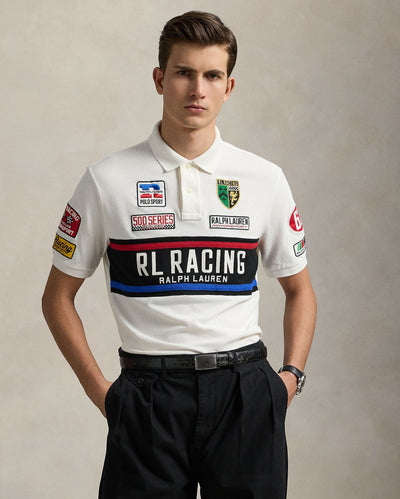Ralph Lauren Classic Fit Racing Polo | White