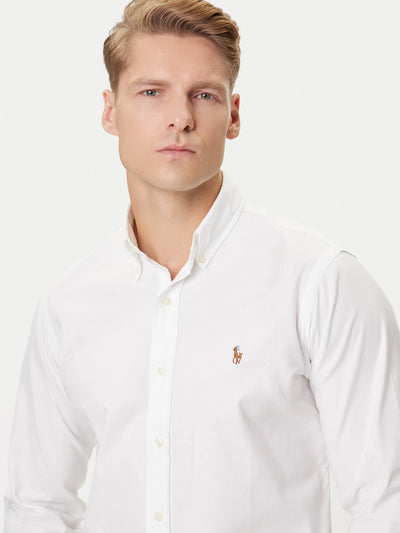 Ralph Lauren Custom Fit Stretch Oxford Shirt | White