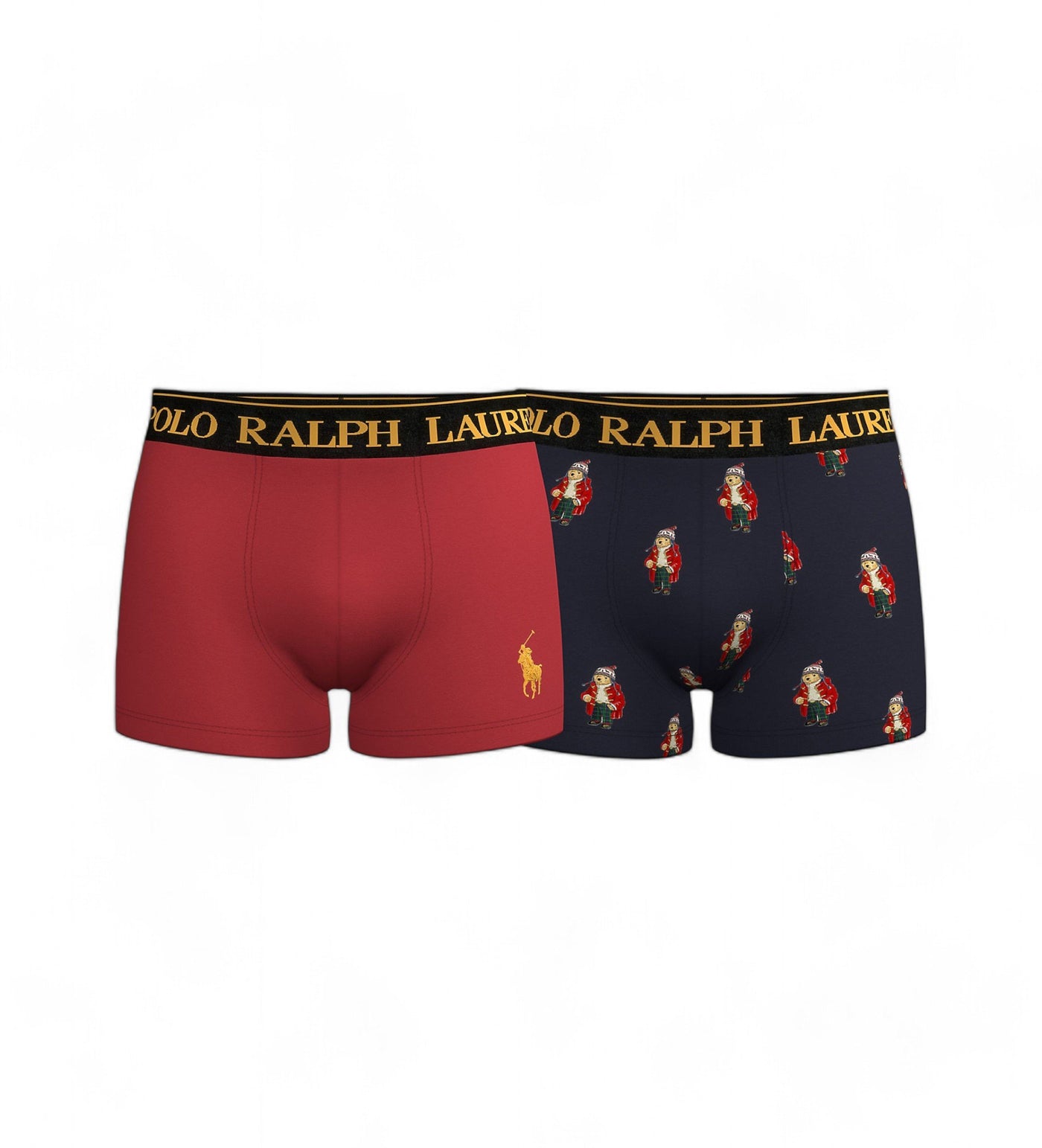 Ralph Lauren Stretch Cotton Boxer Shorts 2-Pack Gift Box | Navy/Red