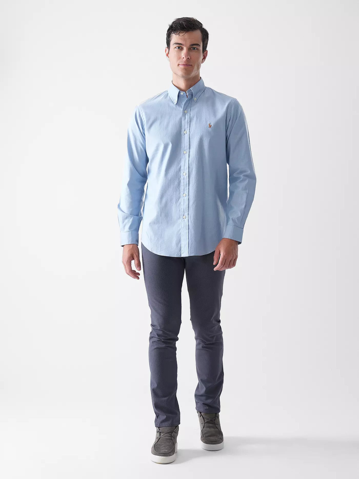 Ralph Lauren Custom Fit Stretch Oxford Shirt | Blue