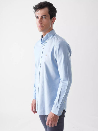 Ralph Lauren Custom Fit Stretch Oxford Shirt | Blue