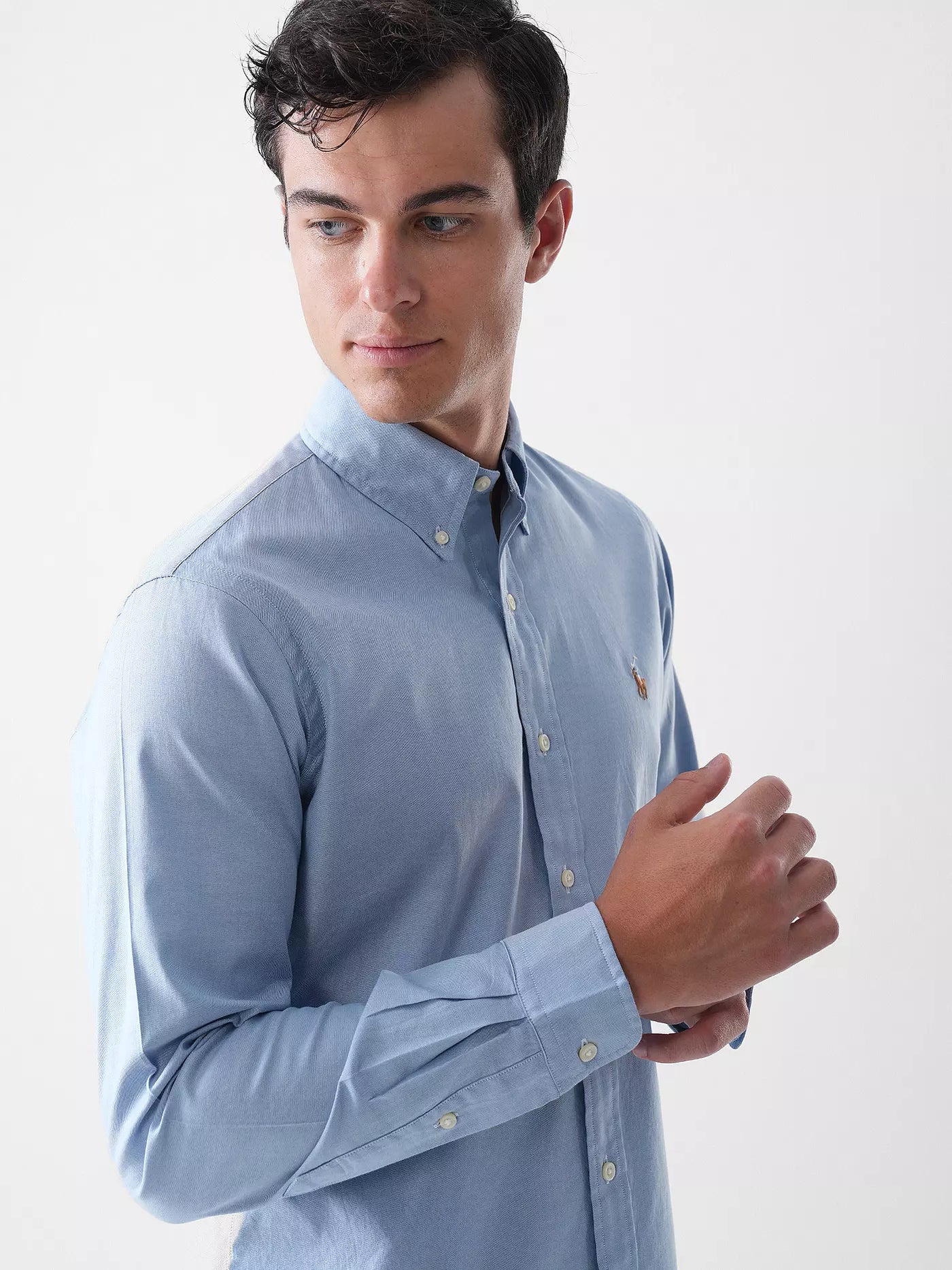 Ralph Lauren Custom Fit Stretch Oxford Shirt | Blue