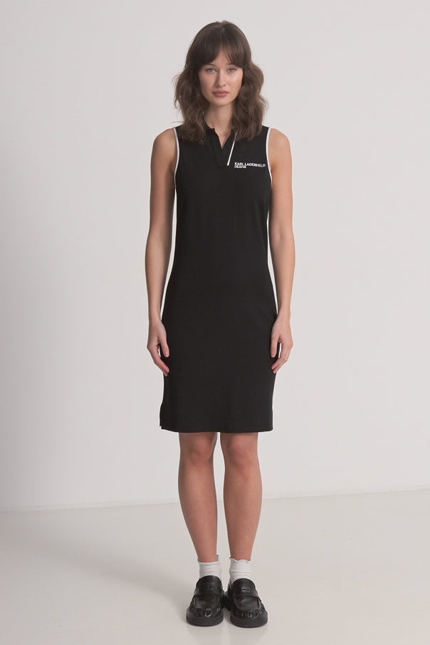 Karl Lagerfeld Polo Sleeveless Dress | Black