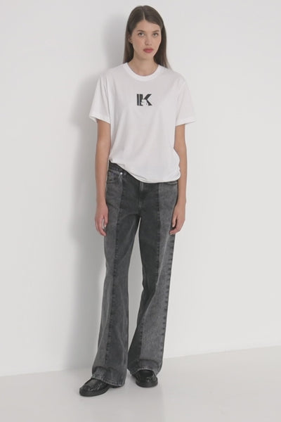 Karl Lagerfeld Regular K Logo Women's T-shirt | White