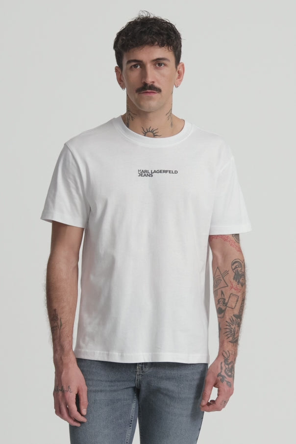 Karl Lagerfeld Regular Letters Men's T-shirt | White