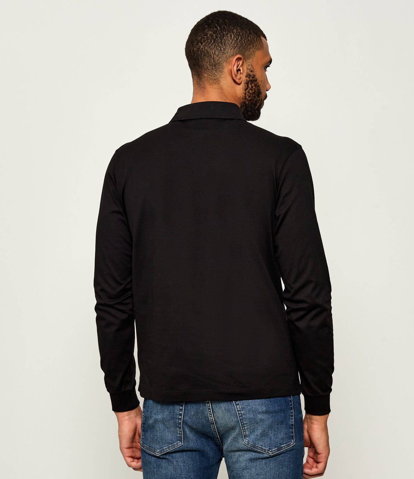 Paul & Shark Shark Badge Double Piqué Cotton Polo | Black