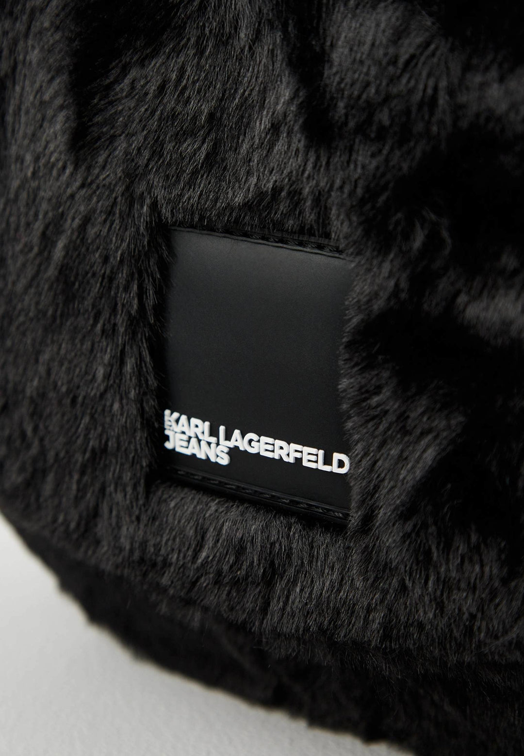 Karl Lagerfeld Faux Fur Saddle Bag | Black