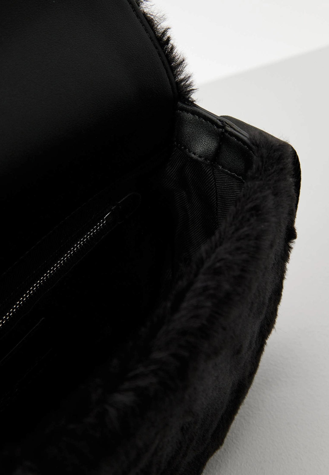 Karl Lagerfeld Faux Fur Saddle Bag | Black