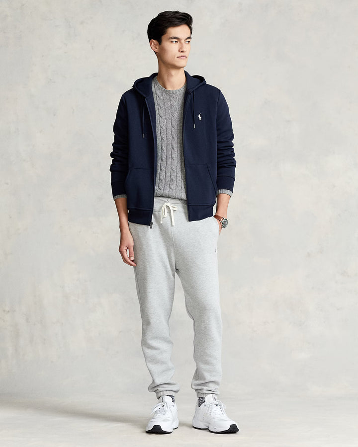 Ralph Lauren Double-Knit Full-Zip Hoodie | Aviator Navy