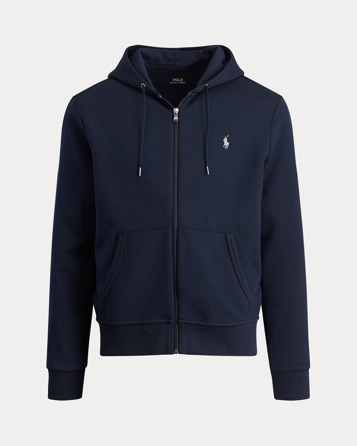 Ralph Lauren Double-Knit Full-Zip Hoodie | Aviator Navy